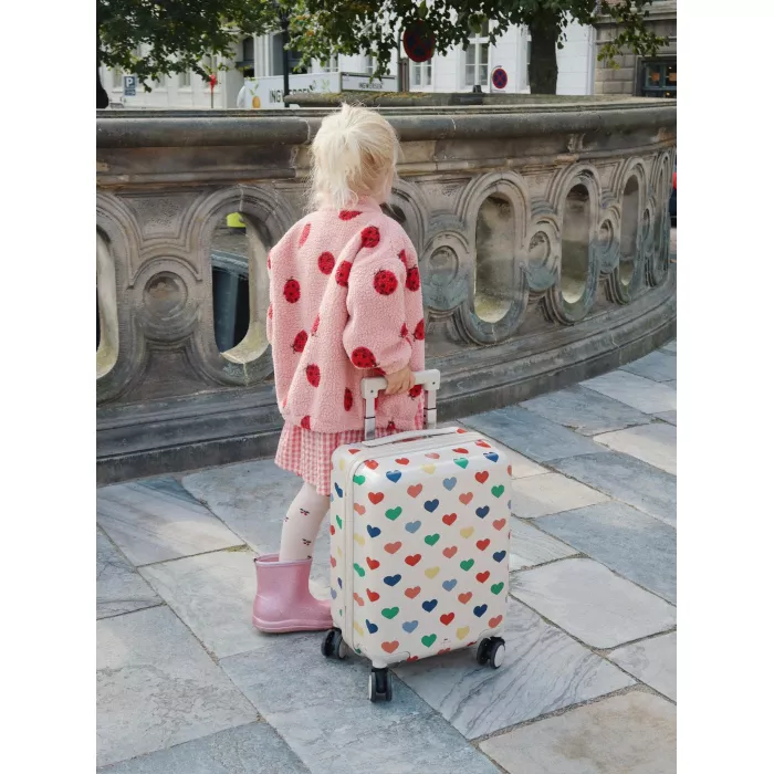 Jacheta din material teddy - LADYBUG PINK - Konges Sløjd