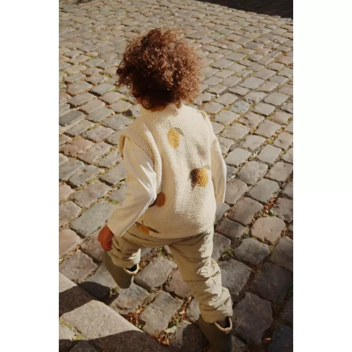 Vesta din material teddy Jody - MON GRAND CITRON - Konges Sløjd