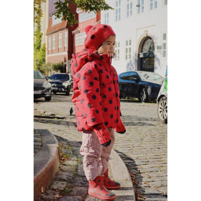 Manusi din lana merinos pentru copii - LADYBUG - BARBADOS CHERRY - Konges Sløjd