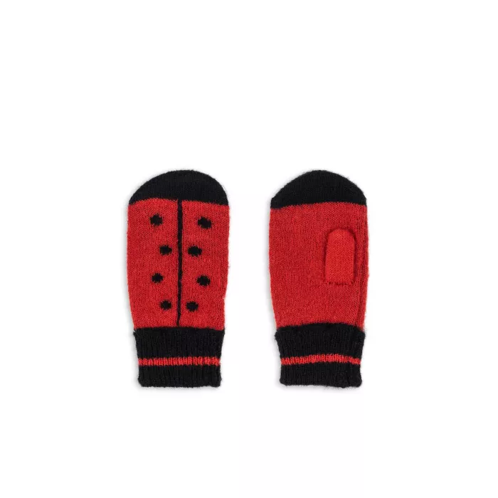 Manusi din lana merinos pentru copii - LADYBUG - BARBADOS CHERRY - Konges Sløjd