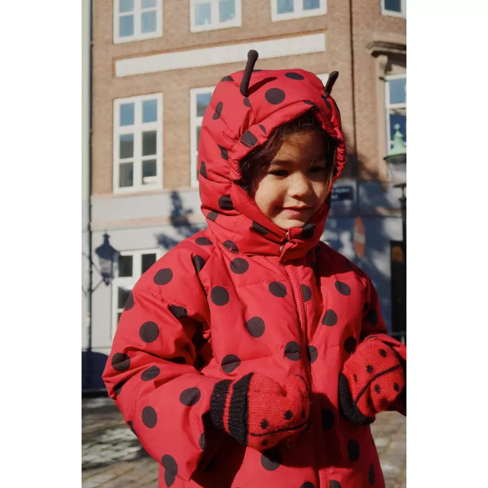 Manusi din lana merinos pentru copii - LADYBUG - BARBADOS CHERRY - Konges Sløjd