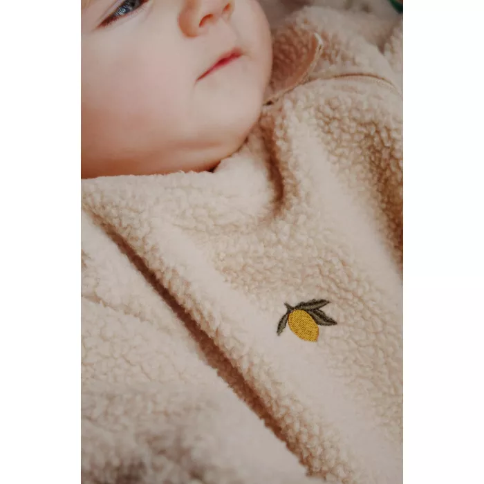 Salopeta pentru bebelusi din material teddy SAFA - OXFORD TAN - Konges Sløjd