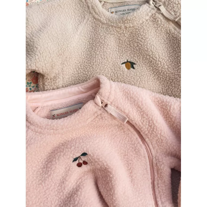Salopeta pentru bebelusi din material teddy SAFA - ROSE SMOKE - Konges Sløjd