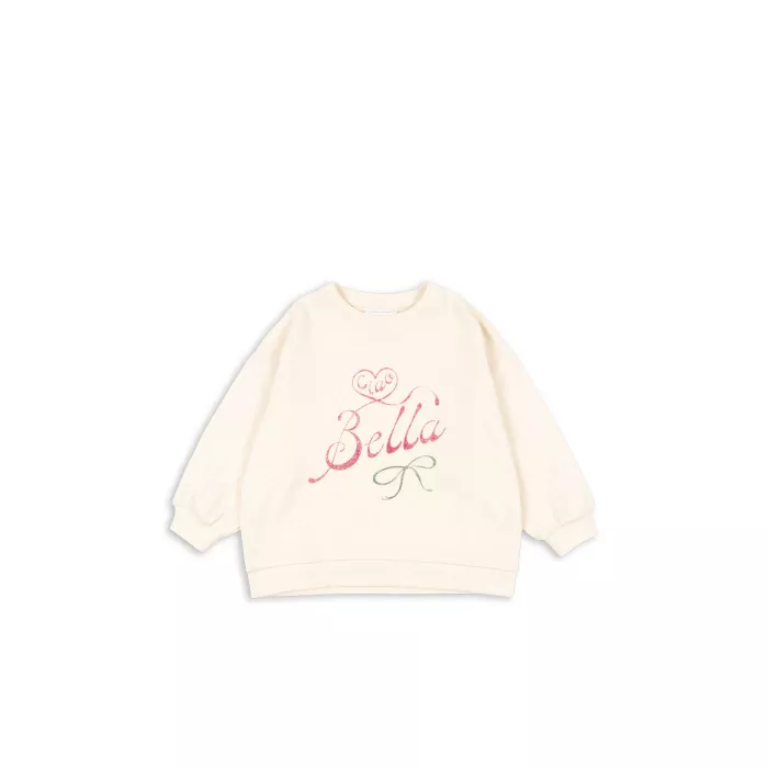 Bluza din bumbac organic editie speciala Rosie Huntington Whiteley - Bella - Antique White  - Konges Sløjd