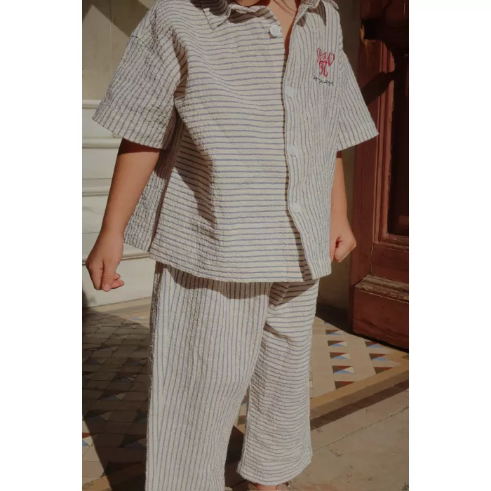 Pantaloni editie speciala Rosie Huntington Whiteley - Duo - Stripe Blue - Konges Sløjd