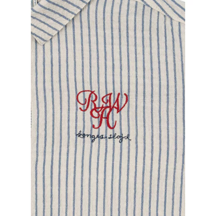 Camasa din bumbac organic editie speciala Rosie Huntington Whiteley - Duo - Stripe Blue - Konges Sløjd