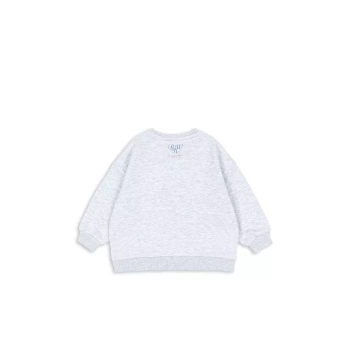 Bluza din bumbac organic editie speciala Rosie Huntington Whiteley - Jack - LIGHT GREY MELANGE  - Konges Sløjd