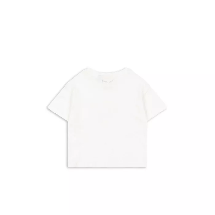 Tricou din bumbac organic editie speciala Rosie Huntington Whiteley - Jack - Antique White  - Konges Sløjd