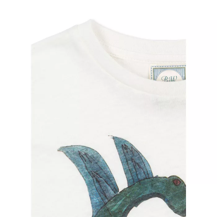 Tricou din bumbac organic editie speciala Rosie Huntington Whiteley - Jack - Antique White  - Konges Sløjd