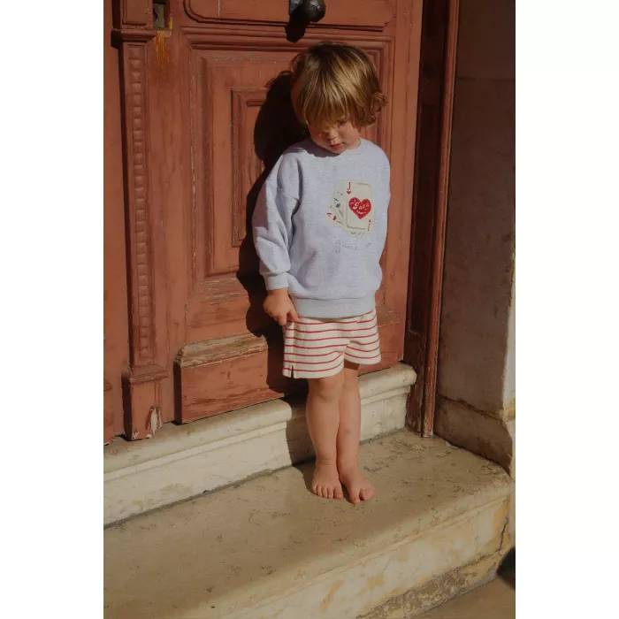 Pantaloni scurti din bumbac organic editie speciala Rosie Huntington Whiteley - LARGO - Porta Triple - Konges Sløjd