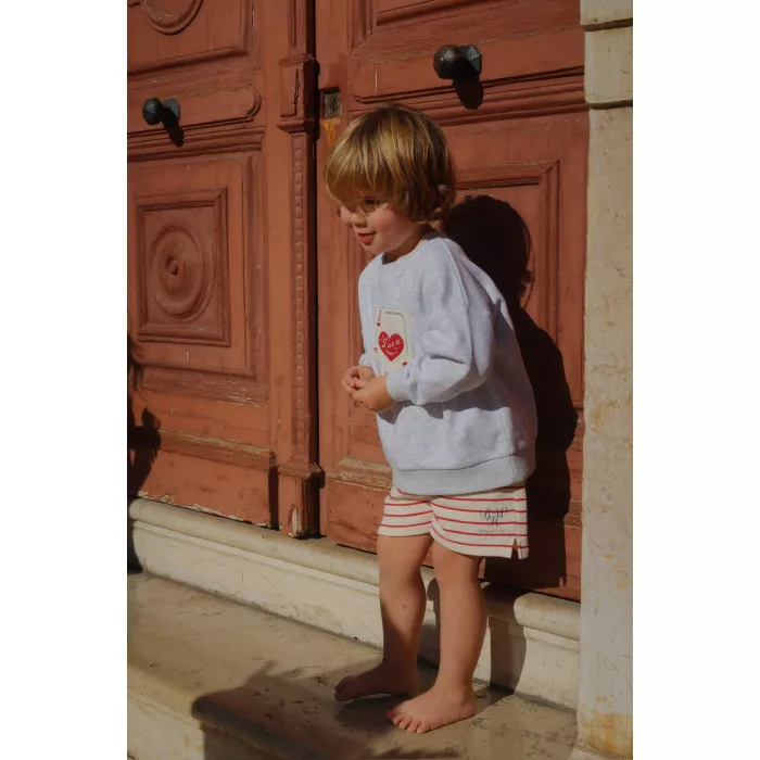 Pantaloni scurti din bumbac organic editie speciala Rosie Huntington Whiteley - LARGO - Porta Triple - Konges Sløjd