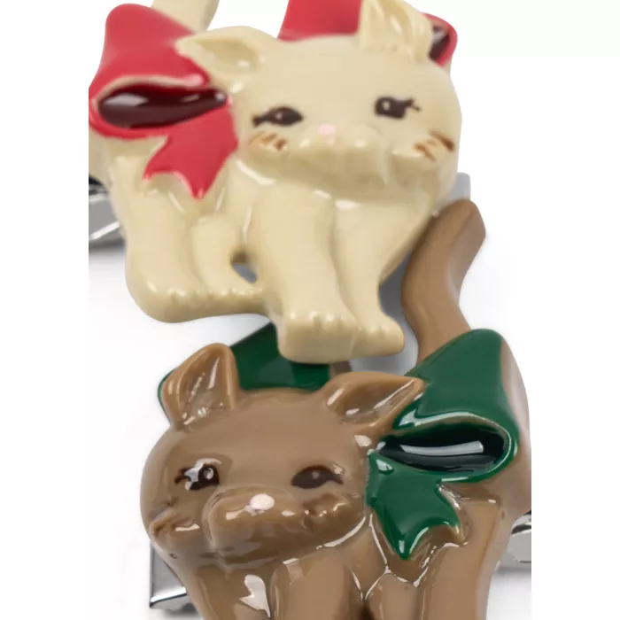 Agrafa cu clips din rasina pentru fetite - set 2 bucati - KITTY BOW - Konges Sløjd