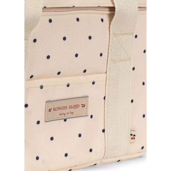 Geanta termoizolanta pentru picnic CARL - NAVY DOTS - Konges Sløjd
