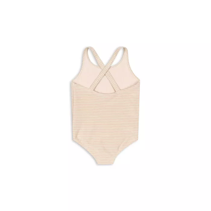 Costum de baie intreg fara maneci cu protectie UV 50+ - JADE - ROSE STRIPE - Konges Sløjd