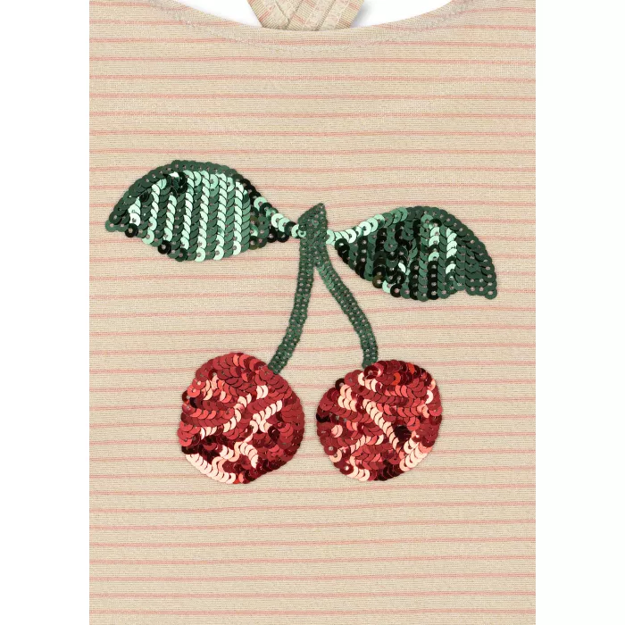 Costum de baie intreg fara maneci cu protectie UV 50+ - JADE - ROSE STRIPE - Konges Sløjd