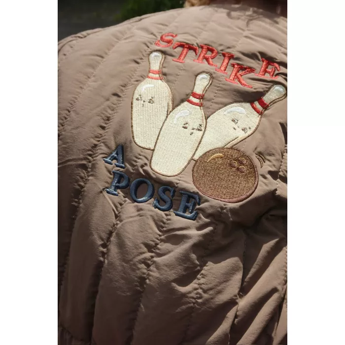 Jacheta bomber pentru copii  Juno - Strike - WALNUT - Konges Sløjd