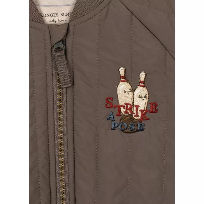 Jacheta bomber pentru copii  Juno - Strike - WALNUT - Konges Sløjd