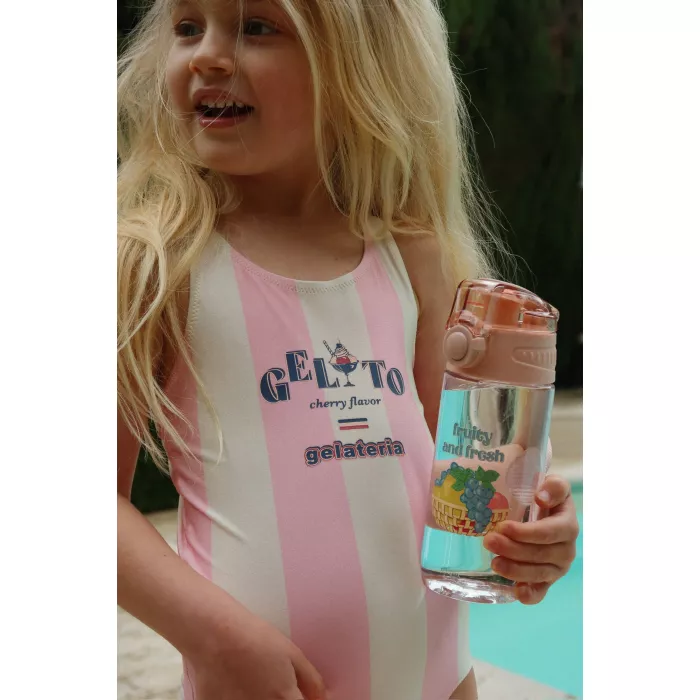 Costum de baie intreg POMIA - CANDY ROSE STRIPE - Konges Sløjd