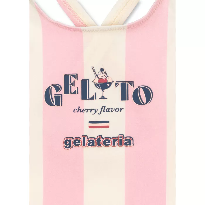 Costum de baie intreg POMIA - CANDY ROSE STRIPE - Konges Sløjd