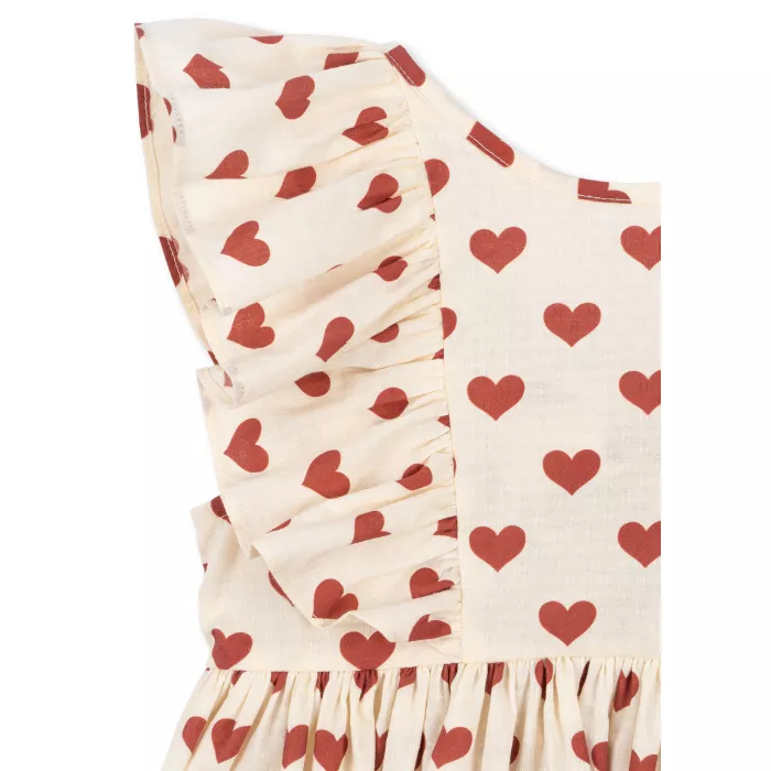 Rochita din bumbac organic CIANNA - AMOUR ROUGE - Konges Sløjd