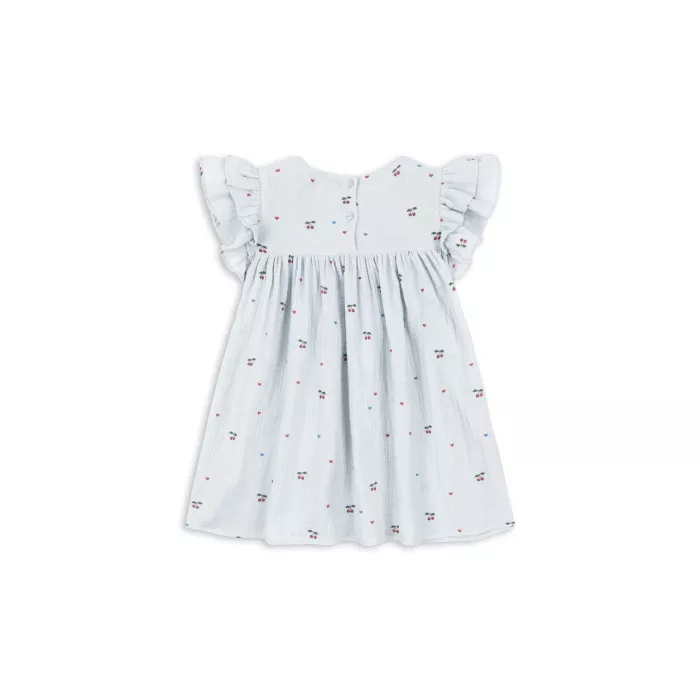 Rochita Coco din bumbac organic - CHERRY BLUE COEUR - Konges Sløjd