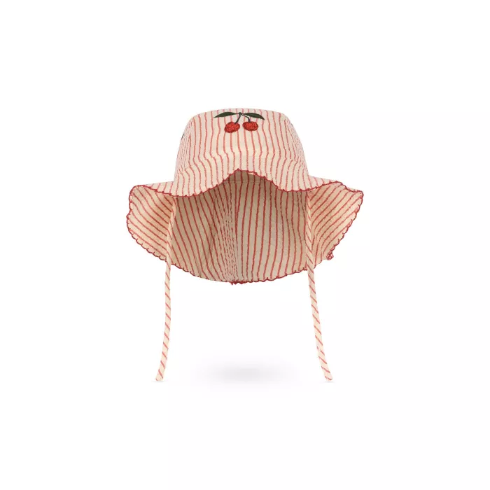 Palarie de soare din bumbac organic ELLIE - AMOUR STRIPE -  Konges Sløjd