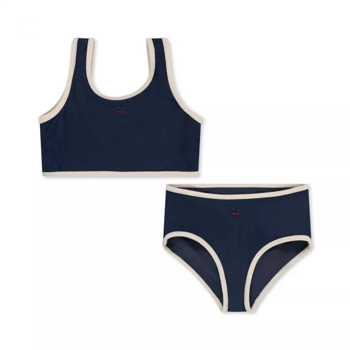 Costum de baie in 2 piese Manon din material reciclat GRS - DRESS BLUE - Konges Sløjd