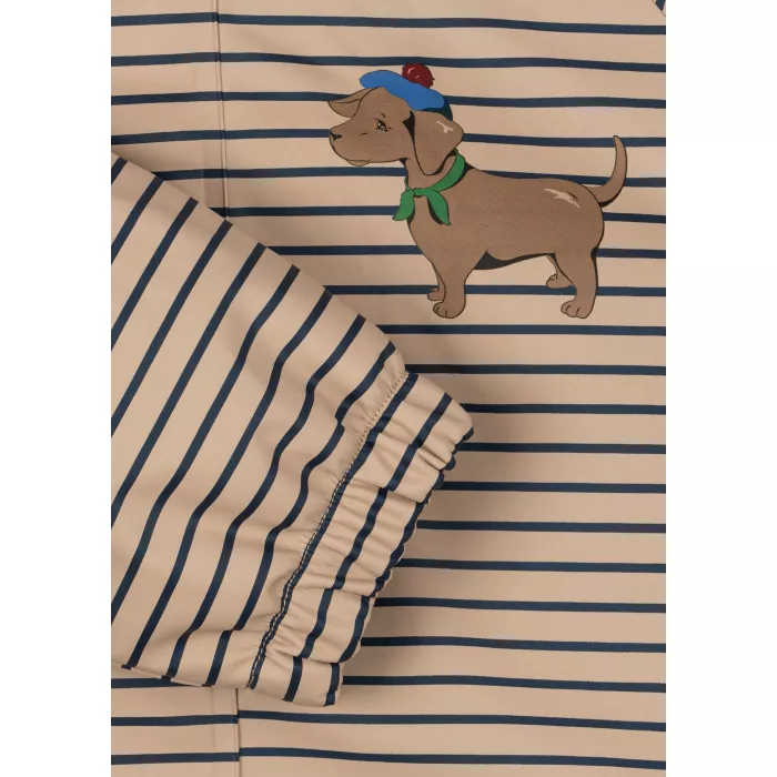 Costum impermeabil pentru ploaie captusit cu fleece - RAINY PALME - STRIPE LA MER - Konges Sløjd