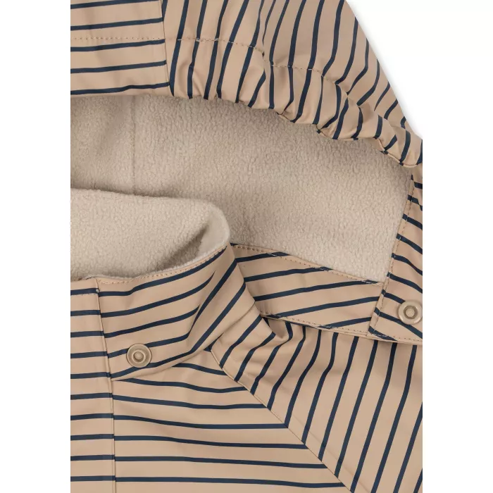 Costum impermeabil pentru ploaie captusit cu fleece - RAINY PALME - STRIPE LA MER - Konges Sløjd