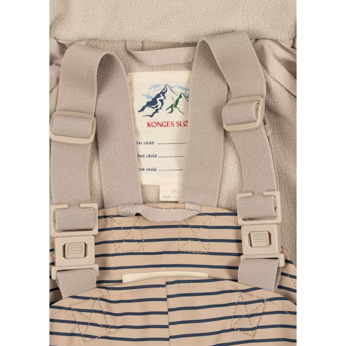 Costum impermeabil pentru ploaie captusit cu fleece - RAINY PALME - STRIPE LA MER - Konges Sløjd