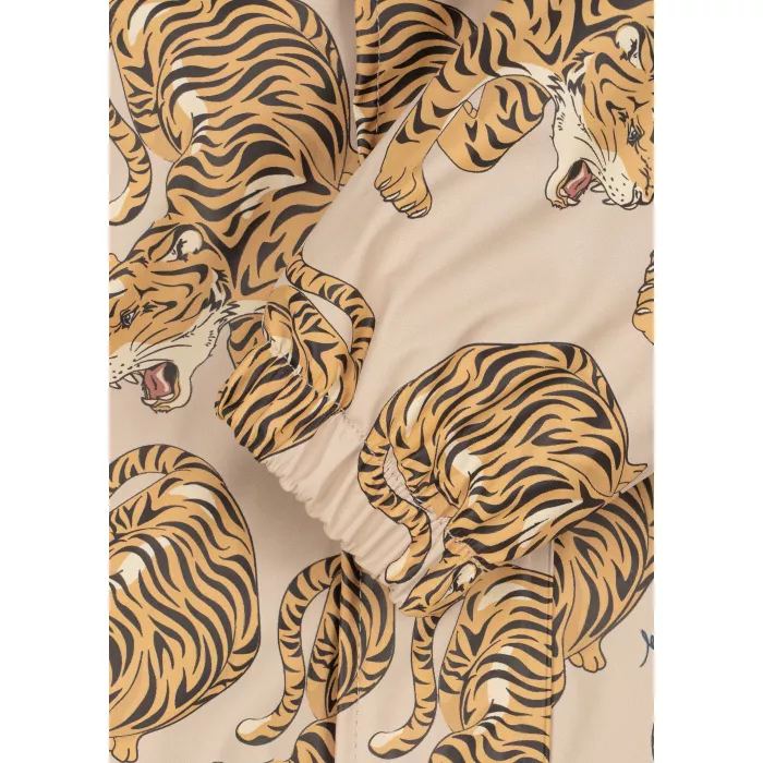 Costum impermeabil pentru ploaie captusit cu fleece - RAINY PALME - PANTHERE BEIGE - Konges Sløjd