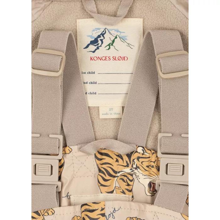Costum impermeabil pentru ploaie captusit cu fleece - RAINY PALME - PANTHERE BEIGE - Konges Sløjd