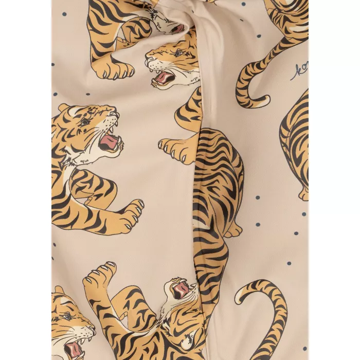Costum impermeabil pentru ploaie captusit cu fleece - RAINY PALME - PANTHERE BEIGE - Konges Sløjd