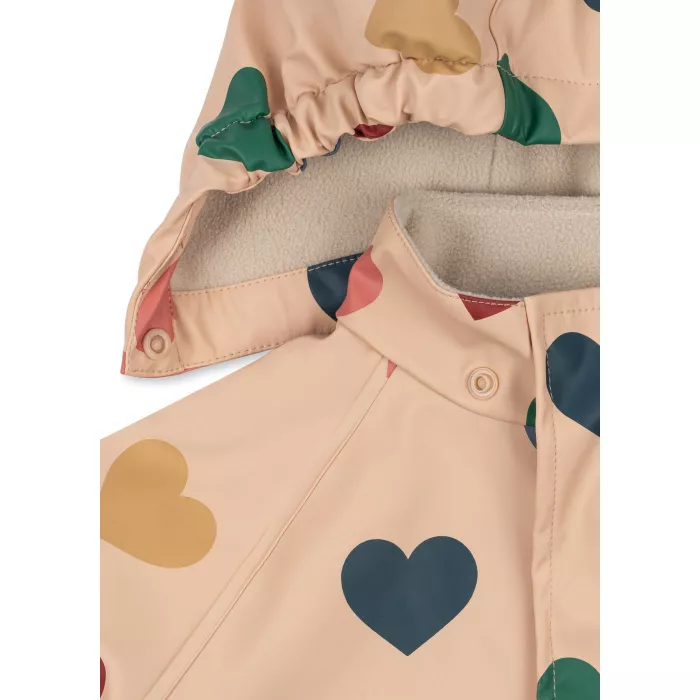 Costum impermeabil pentru ploaie captusit cu fleece - RAINY PALME - BON COEUR COLORE - Konges Sløjd