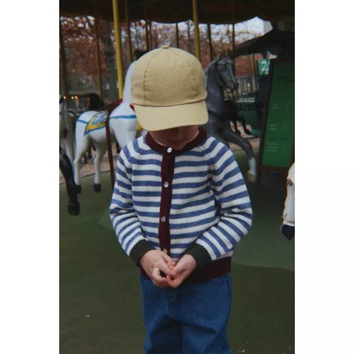 Cardigan din lana BELOU - AUTUMN STRIPE - Konges Sløjd