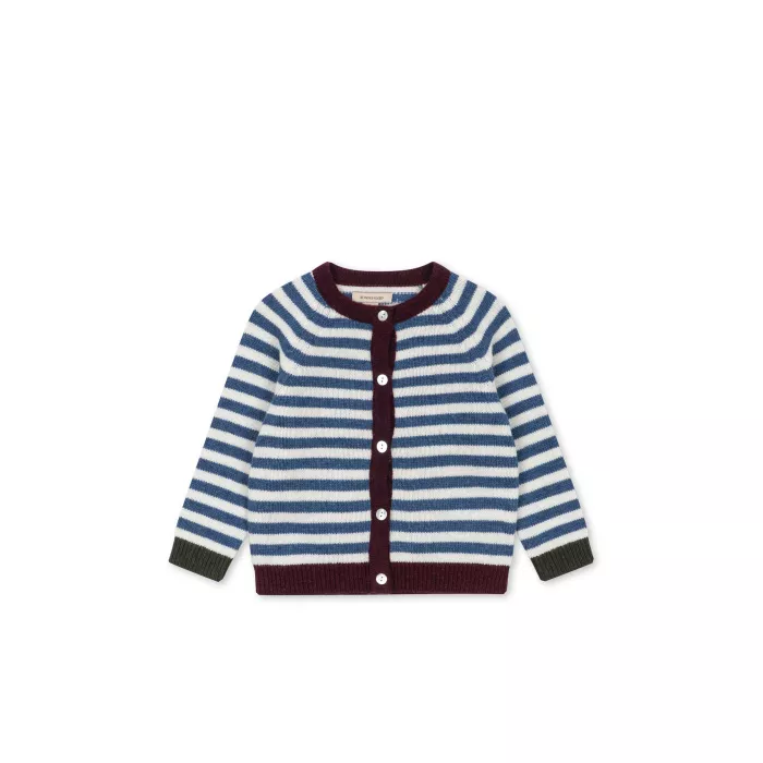 Cardigan din lana BELOU - AUTUMN STRIPE - Konges Sløjd