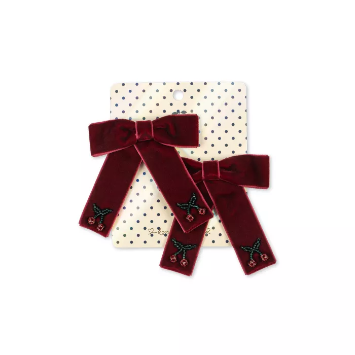 Agrafa de par cu funda - set 2 bucati - Juliette - RED RIO - Konges Sløjd