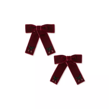 Agrafa de par cu funda - set 2 bucati - Juliette - RED RIO - Konges Sløjd