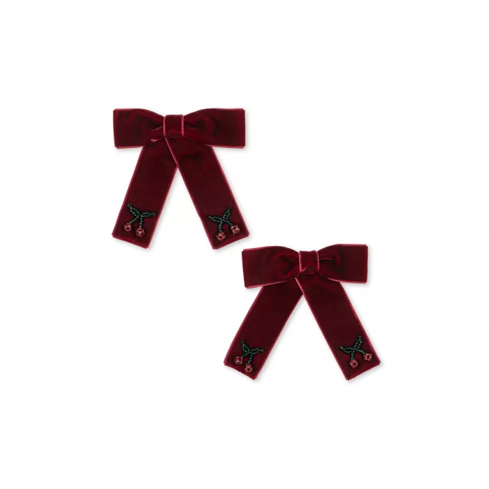 Agrafa de par cu funda - set 2 bucati - Juliette - RED RIO - Konges Sløjd