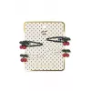 Agrafa de par cu funda - set 4 bucati - Cherry Dot - Multicolor - Konges Sløjd