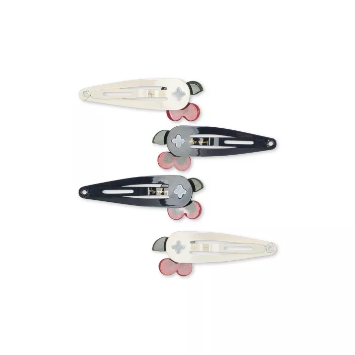 Agrafa de par cu funda - set 4 bucati - Cherry Dot - Multicolor - Konges Sløjd