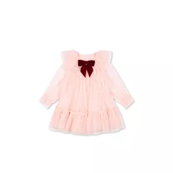 Rochita din tul cu funda - Creole Pink - Konges Sløjd