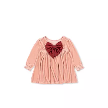 Rochita din catifea moale cu maneca lunga - GIA - Mellow Rose - Konges Sløjd