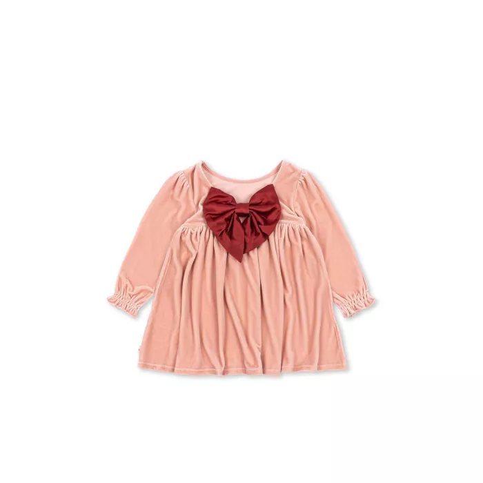 Rochita din catifea moale cu maneca lunga - GIA - Mellow Rose - Konges Sløjd