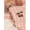 Papusa bebelus cu carucior - Poppy - Pink Check - Konges Sløjd