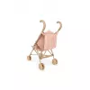 Papusa bebelus cu carucior - Poppy - Pink Check - Konges Sløjd