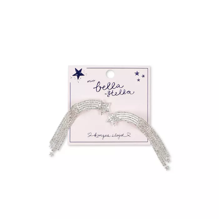 Agrafa de par in forma de stea cazatoare - set 2 bucati - Silver Mix - Konges Sløjd