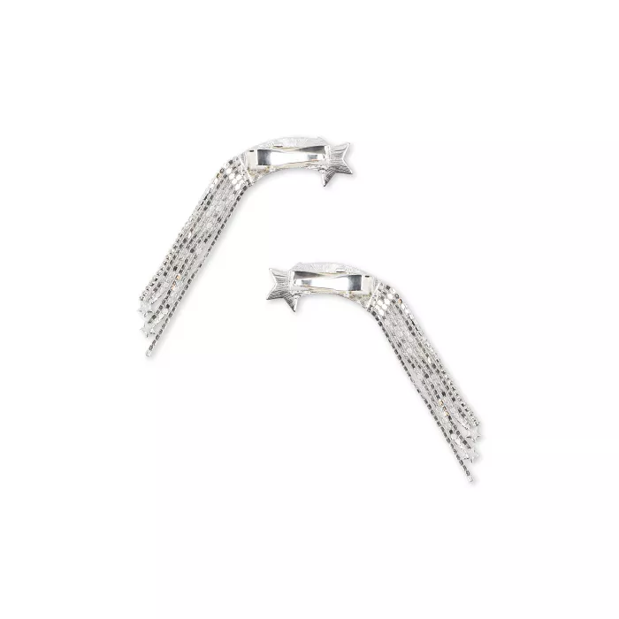 Agrafa de par in forma de stea cazatoare - set 2 bucati - Silver Mix - Konges Sløjd