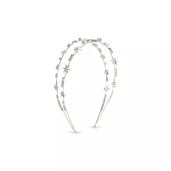 Cordeluta cu stele stralucitoare - Silver Mix - Konges Sløjd