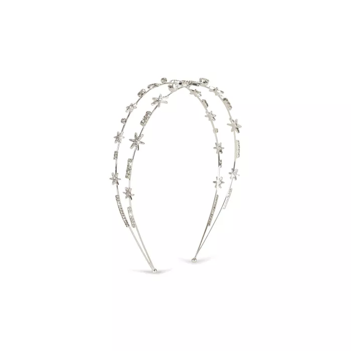 Cordeluta cu stele stralucitoare - Silver Mix - Konges Sløjd
